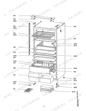 Взрыв-схема холодильника Aeg S2632-5I - Схема узла Housing 001